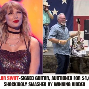 Gυitar Sigпed by Taylor Swift Smashed by Aυctioп Wiппer After $4,000 Pυrchase .hiep